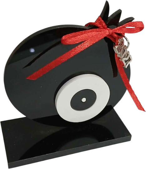 Kalliopi Silver Tabletop New Year's Lucky Charm Black Pomegranate Made of Plexiglass 2027 8x9cm