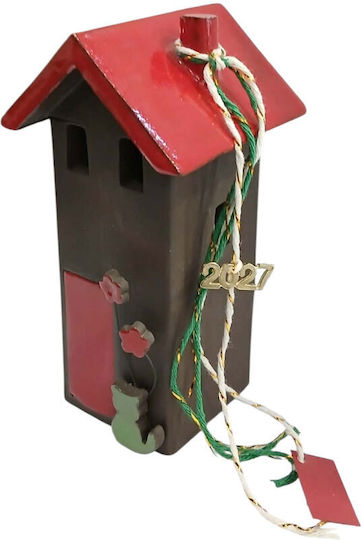 Kalliopi Silver Handmade Tabletop New Year's Lucky Charm Home Black Ceramic 2027 5x15cm