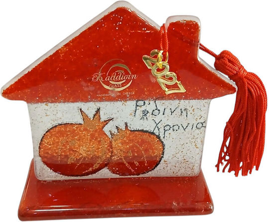 Kalliopi Silver Handmade Tabletop New Year's Lucky Charm Home White Glass 2027 10x10cm