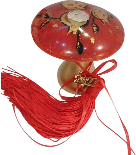 Kalliopi Silver Handmade Tabletop New Year's Lucky Charm with Wishes Red Glass 2027 8x10cm
