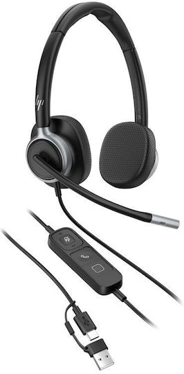 HP Poly Mission 625 On Ear Căști Multimedia cu Microfon și Conectivitate USB-A