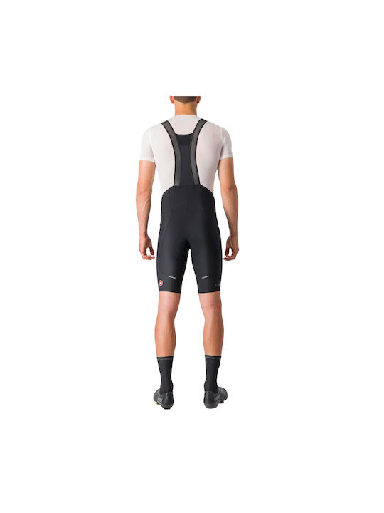 Castelli Pantaloni De Ciclism Pentru Bărbați Cu Bretele Negri