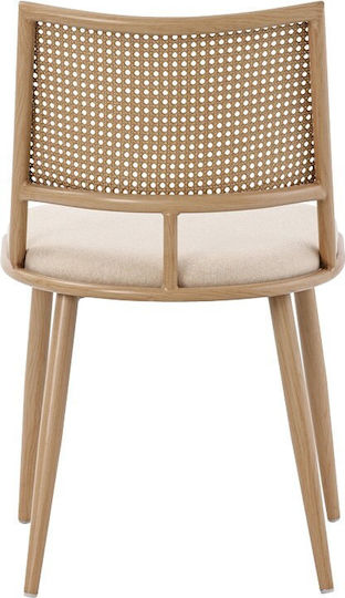Giulia Scaune de Dining Metalice Bej 4 Buc 49x52x80cm