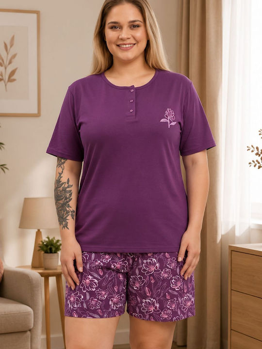 Asel Summer Women's Pajama Set Purple