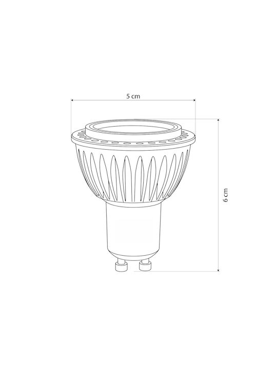 kelvo Metallic Recessed Spot with Built-in LED and Warm White Light White 5x5cm