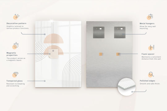 Magnetische Pinnwand Weltkarte mit einem Magnet 100x70
