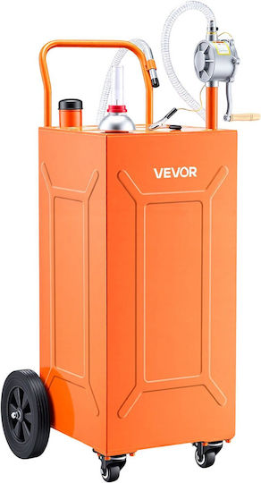 Vevor Δοχείο Μεταφοράς Καυσίμου 132,5l Ανθρακοχάλυβα Χειροκίνητη Αντλία 4 Ρόδες Πορτοκαλί Jsjycsybcyqy6jv7d001v0