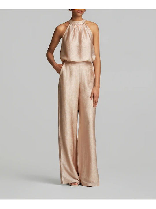 Women's Gold Set with Trousers in Straight Leg