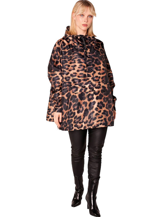 Damenjacke Für Winter Braun-Schwarz