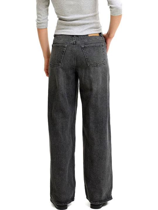 Jack & Jones Tokyo Hochgebirge Damen Jeans Hosen in Breit Bein Stil Schwarz