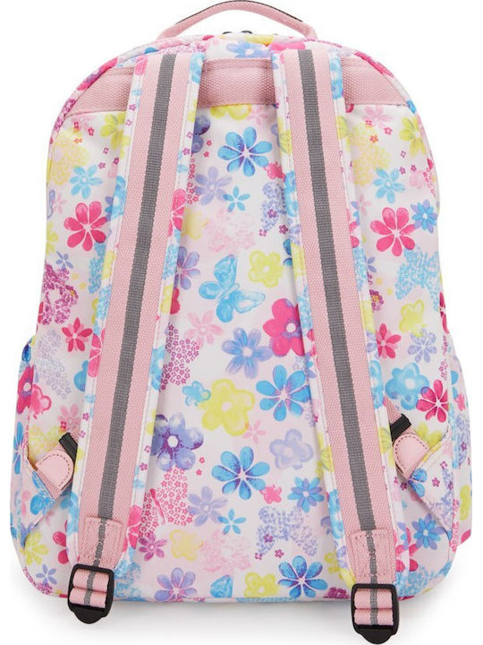Kipling Seoul Lap School Backpack Flower Stamp 27 Litres 35 x 20.5 x 44 cm