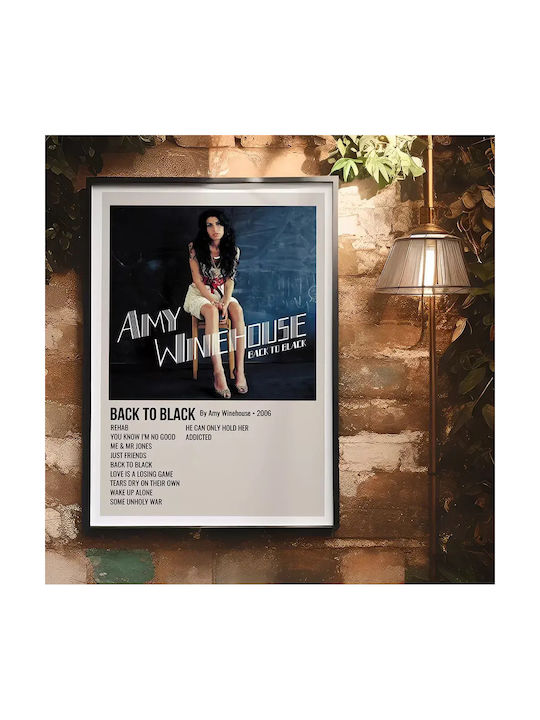Music Poster Back To Black Amy Winehouse Ms752 30cm X 40cm-71543pd158447