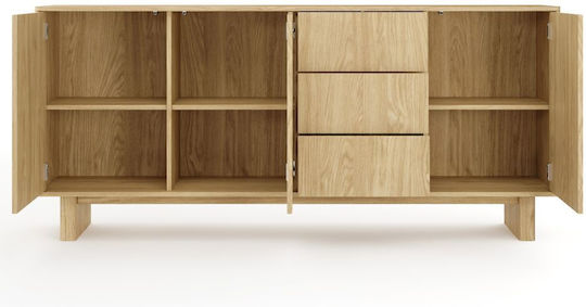 Nabu Sideboard Wooden with Drawers Natural Oak 183x83x38cm