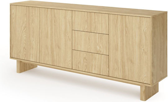 Nabu Sideboard Wooden with Drawers Natural Oak 183x83x38cm