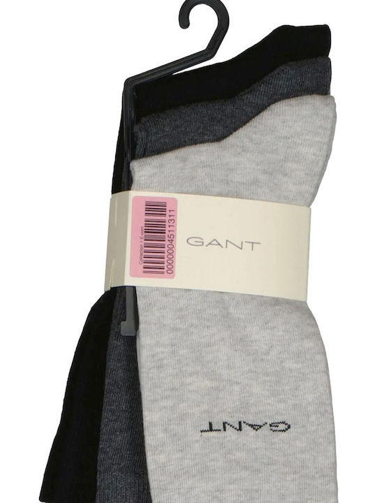 Gant Мъжки Чорапи Черно Сиво 3Pack