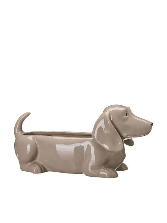 Hintsdeco Beige Stone Plant Pot 40x15x17cm