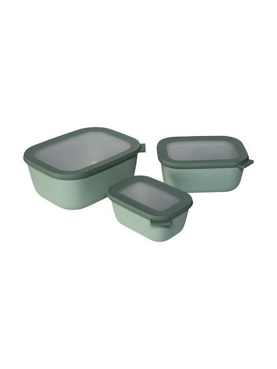Mepal Lunch Box Set Plastic Green 3 Pieces