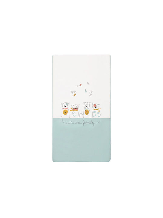 Petit Praia Пухено одеяло За Количка Памук Family Бял 100x140см