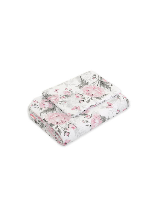 Newborn Подредба Одеяло За Количка Розово 75x100см