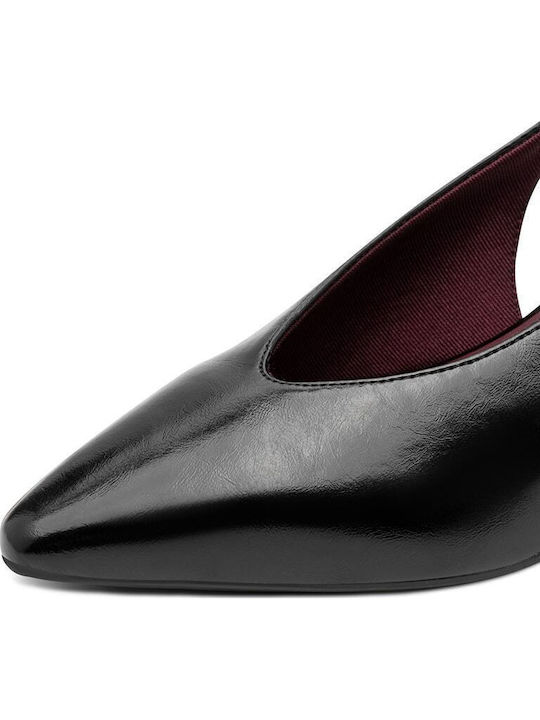 Muster Pumps aus Lackleder Schwarz