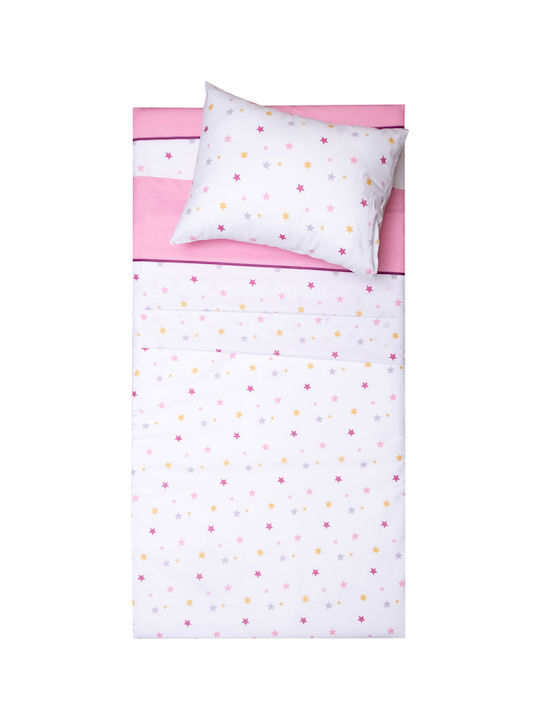 Viopros Baby Duvet Cover Set With Pillowcase Pink 120x160cm