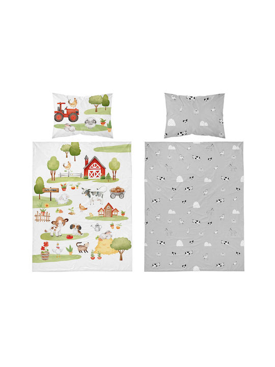 Detexpol Baby Bettbezug Set mit Kissenbezug Gray 90x120cm.