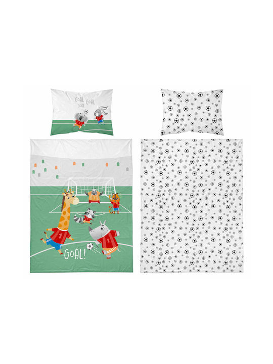 Detexpol Baby Duvet Cover Set With Pillowcase Green 90x120cm
