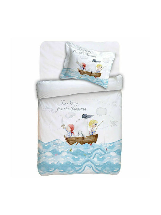 Anna Riska Baby Pillowcase Made of 100% Cotton Light Blue 30x40cm