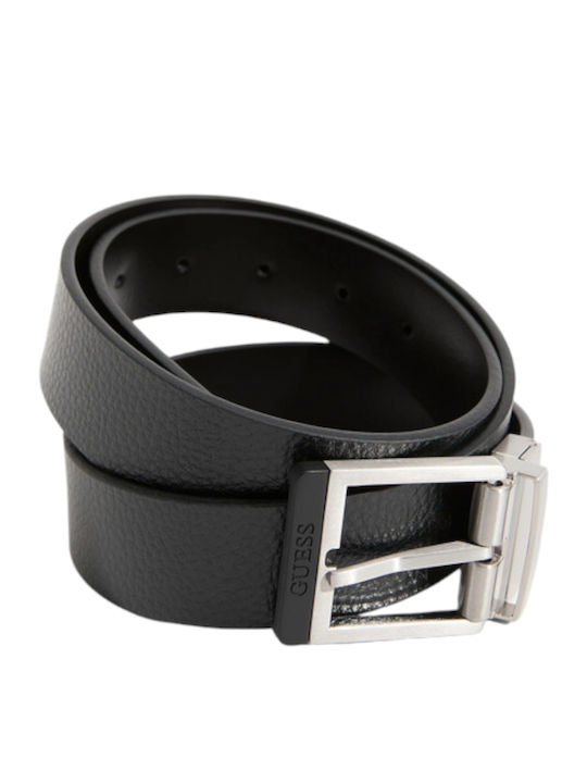 Men's Leather Double Sided Belt Black