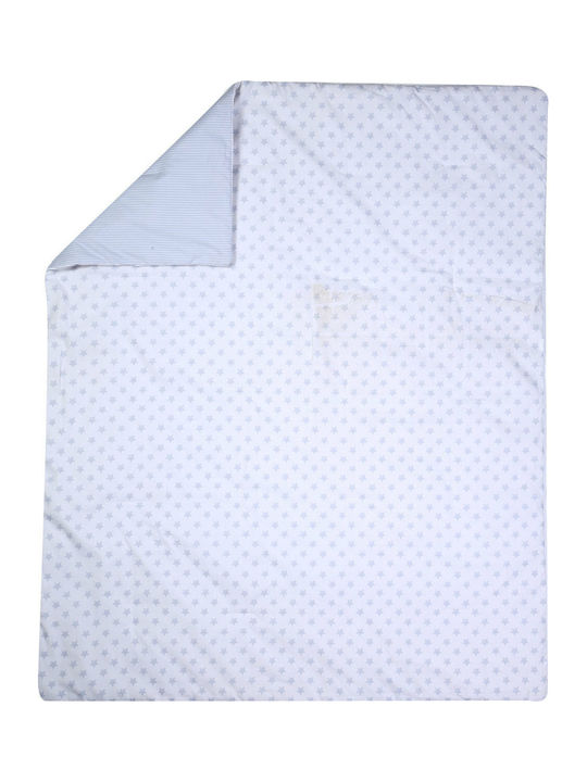 Nef-Nef Homeware Cotton Baby Quilt Above The Stars 110x140cm Gray