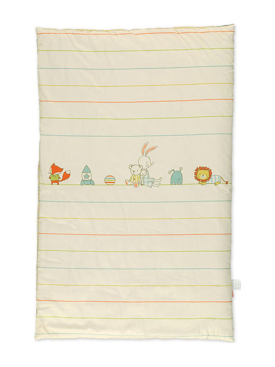 Nef-Nef Homeware Cute Toys Animals Baby Quilt Baumwolle Beige-Multicolor 90x140cm 017316