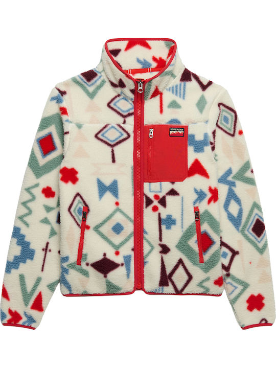Полар Дамска жилетка Natural Aztec Red Aop