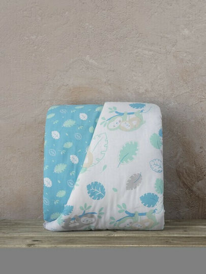 Nima Cuddly Бебешка кувертюра Памук Светлосин 100x140см Nima Cuddly Бебешка кувертюра Памук Светлосин 100x140см