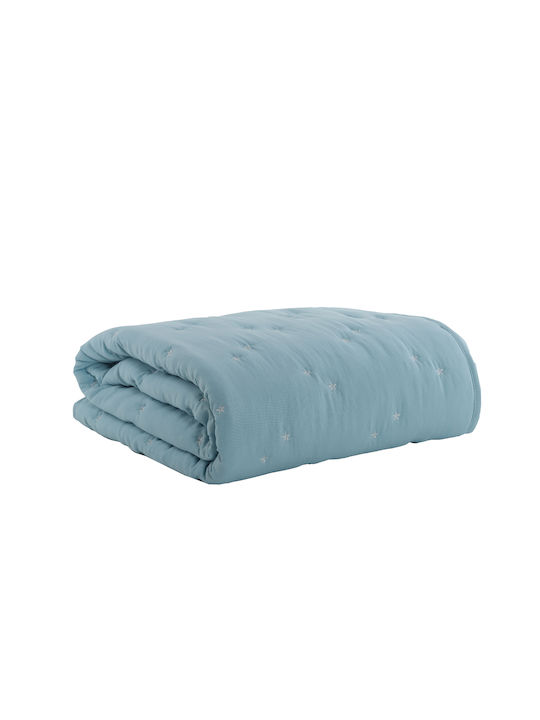 Nef-Nef Homeware Galactica Baby Quilt Mikrofaser Aqua 110x150cm