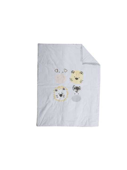 Nef-Nef Homeware Animal Way Βρεφικό Κουβερλί Βαμβακερό Εκρού 110x140cm