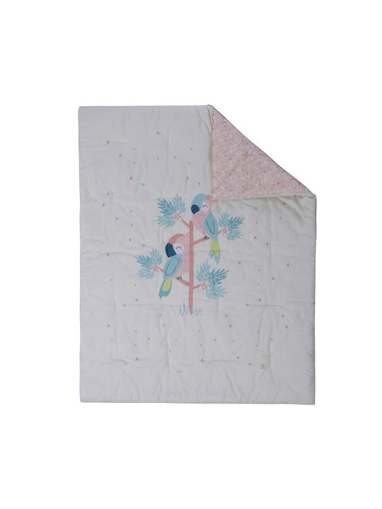 Nef-Nef Homeware Birds Бебешка кувертюра Памук Мента 110x140см