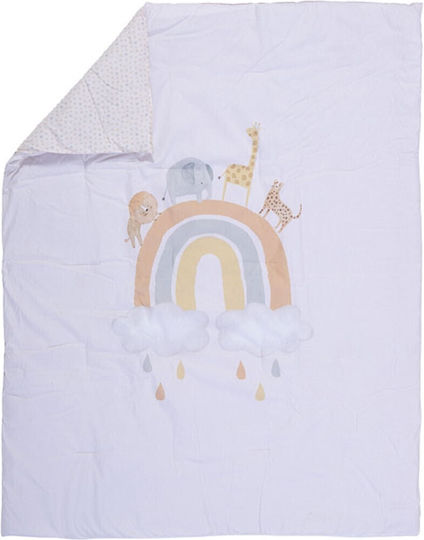 Nef-Nef Homeware Jungle In Motion Cuvertură Pentru Bebeluși Din Bumbac Ecru 110x140cm