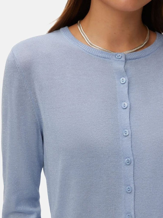 Damen Gestrickte Strickjacke Brunnera Blau