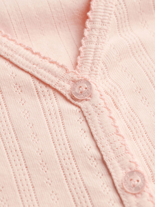 Дамска плетена жилетка Rose Blush Pink