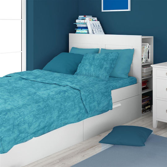 Dimcol Kids Sheets Set with Elastic Band Turquoise 160x240cm