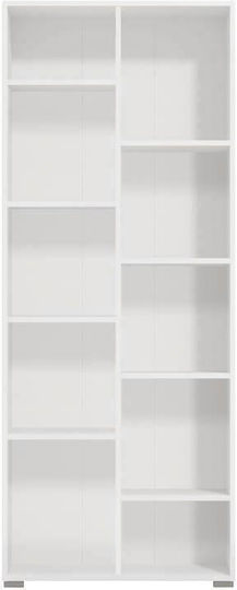 Floor Metal Bookcase White 70x33x177cm