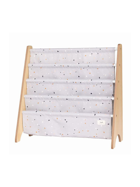 Bibliotecă pardoseală Lemn Terrazzo Grey 25.4x25.4x61cm