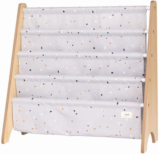 Bibliotecă pardoseală Lemn Terrazzo Grey 25.4x25.4x61cm