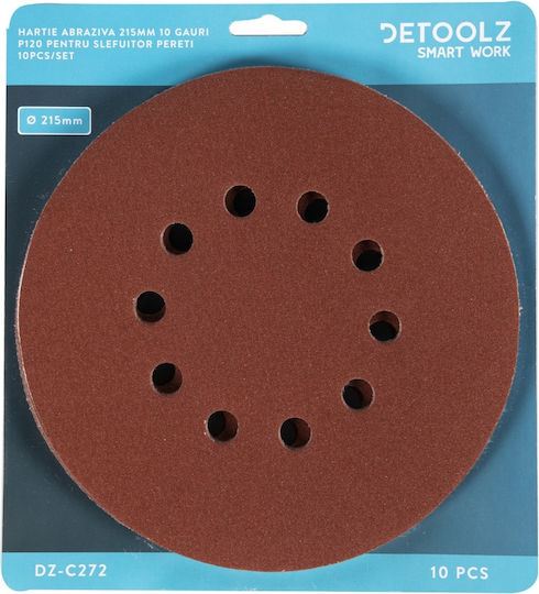 Set 10 Foi Abrasive P120 10 Găuri 215mm