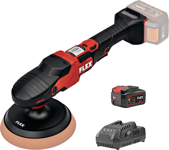 Flex PE 150 18-EC C Въртящ Се Аполиращ Уред Brushless 18V 1x5Ah Със Скорост 550-1800rpm и Регулиране На Оборотите