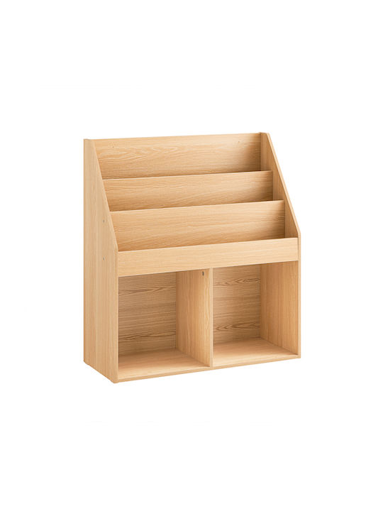 Βιβλιοθήκη Τοίχου Ξύλινη Καφέ 72.5x79.5x29.5cm