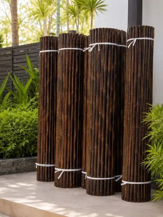 Καλαμωτή Μπαμπού Μαύρο Ø25-30mm Bamboo Φυσικο Μαυρο 25-30mm 100 Υ X 250εκ 30296
