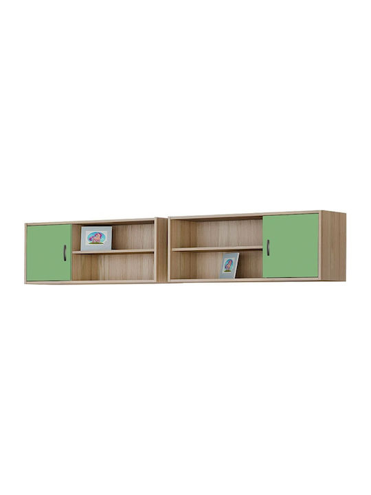 S2 Етажерка Стена Latte-Green 100x30x41см