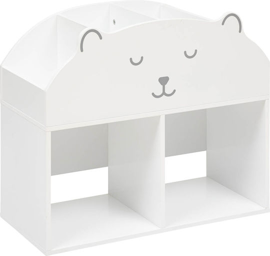 Bücherregal Boden Weiß 56x30x64cm