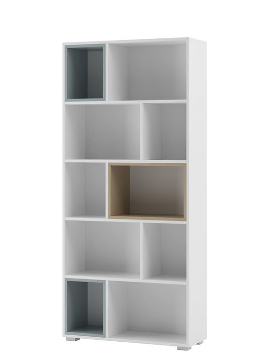 Bücherregal Boden Weiß 90x32.3x195.1cm
